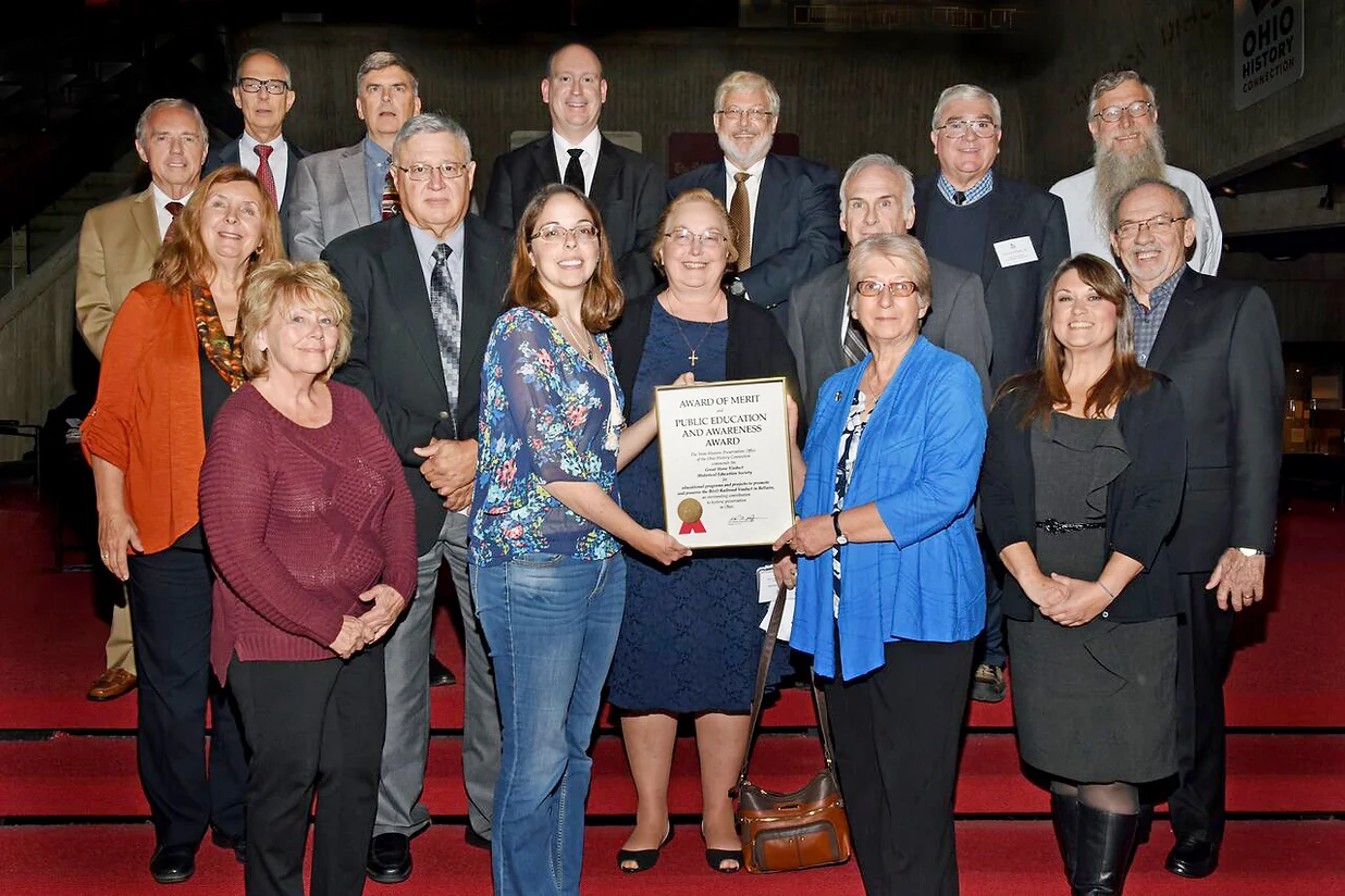 The Great Stone Viaduct Historical Education Society received an award for Education and Public Awareness from the Ohio History Connection