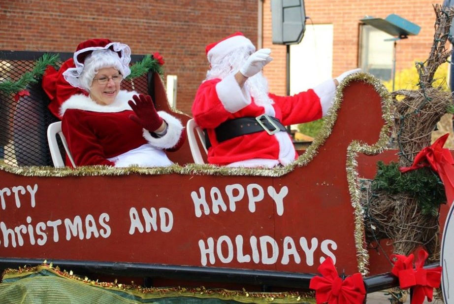 Santa and Mrs. Claus on the sleigh