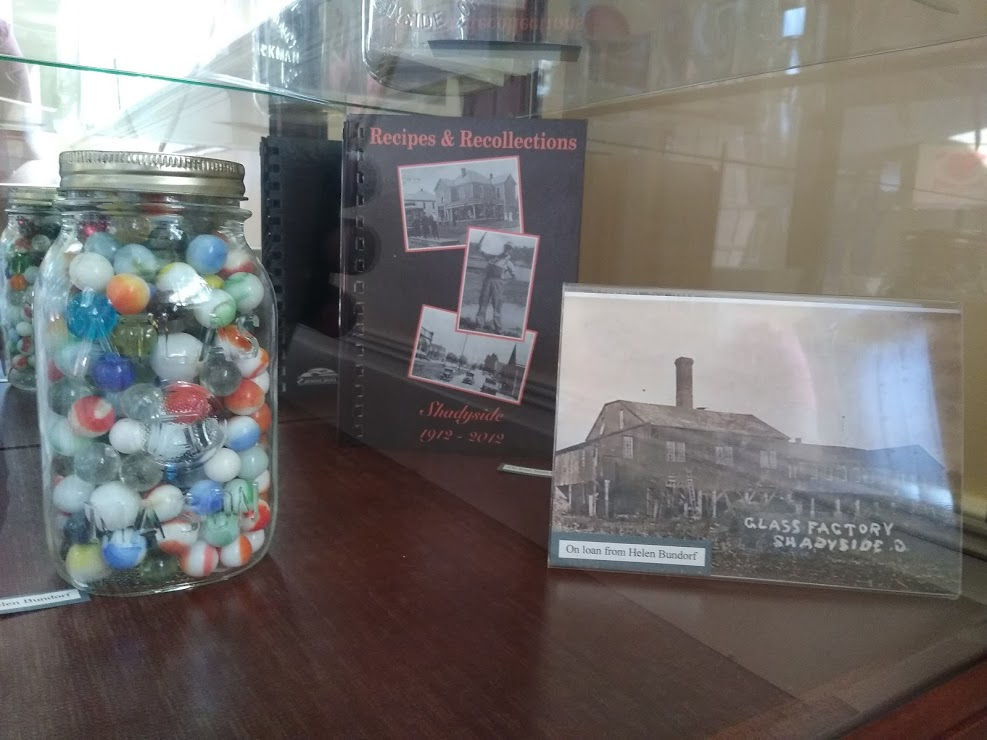 Jar of marbles from the Shadyside Glass Factory